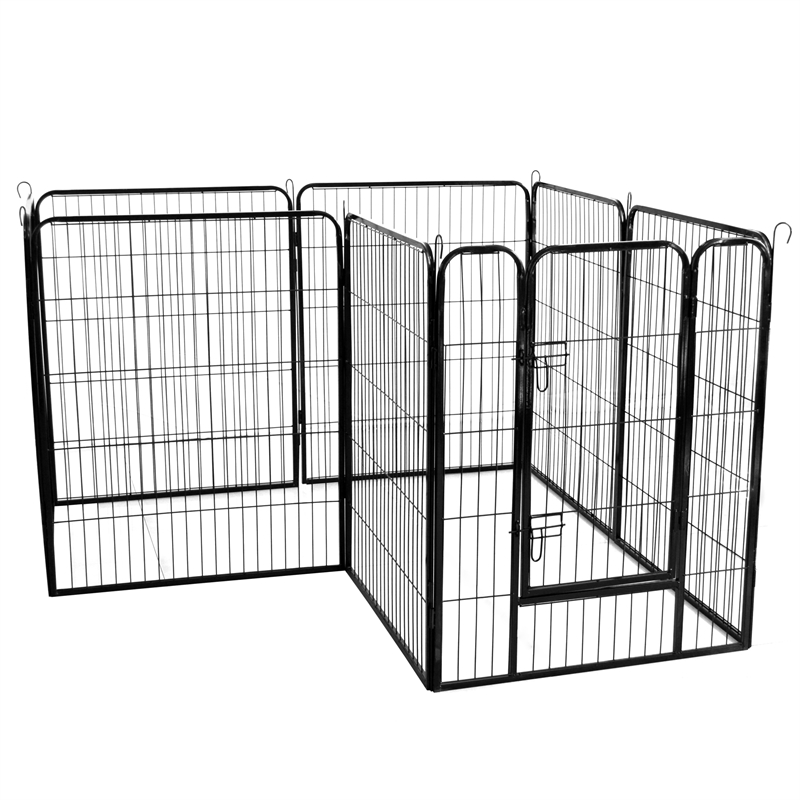 Afuera Living Contemporary 40-Inch 8-Panel Iron Pet Playpen with Gate