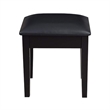 Afuera Living 18-Inch Black Vanity Stool with Flannel Cushion