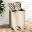 Afuera Living 62-Gallon Light Coffee Outdoor Concealed Trash Can