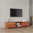 Afuera Living Walnut TV Stand for 70-Inch TVs with 2 Cabinets