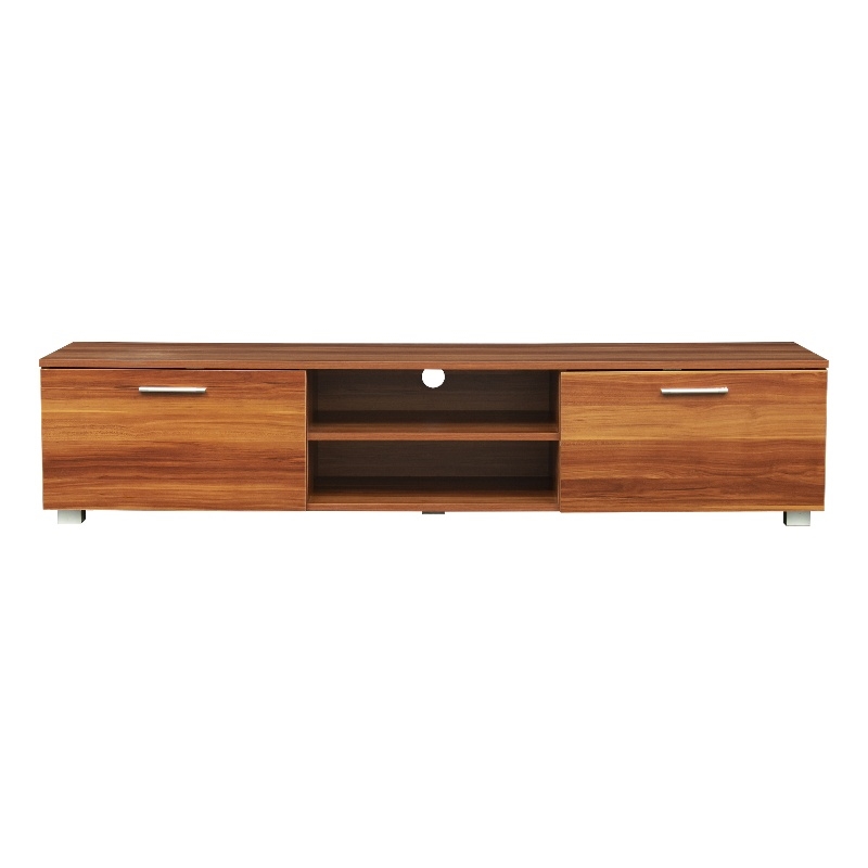 Afuera Living Walnut TV Stand for 70-Inch TVs with 2 Cabinets