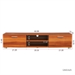 Afuera Living Walnut TV Stand for 70-Inch TVs with 2 Cabinets