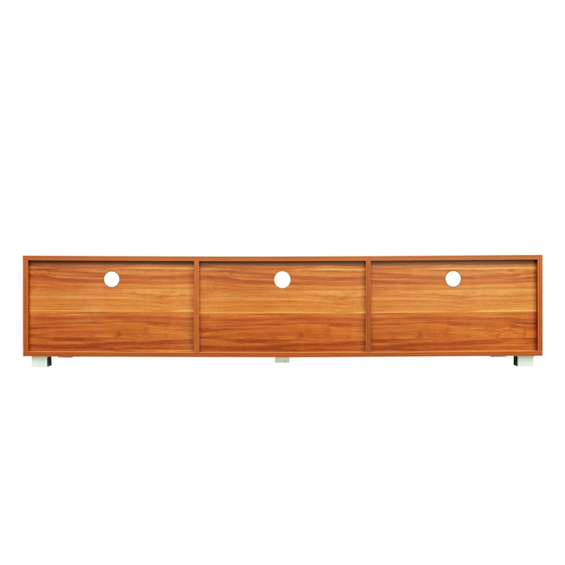 Afuera Living Walnut TV Stand for 70-Inch TVs with 2 Cabinets