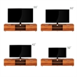 Afuera Living Walnut TV Stand for 70-Inch TVs with 2 Cabinets