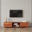 Afuera Living Walnut TV Stand for 70-Inch TVs with 2 Cabinets