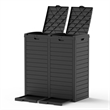 Afuera Living Contemporary 62-Gallon Black Outdoor Concealed Trash Can