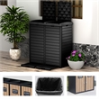 Afuera Living Contemporary 62-Gallon Black Outdoor Concealed Trash Can