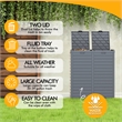 Afuera Living Contemporary 62-Gallon Black Outdoor Concealed Trash Can