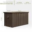 Afuera Living 120-Gallon Brown Waterproof Outdoor Storage Box