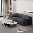 Afuera Living Dark Grey Chenille Floor Sofa Set - No Assembly Required