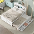 Afuera Living Full Platform Bed with Storage Headboard in White