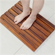 Afuera Living 21x14 Inch Natural Teak Wood Reversible Shower Mat