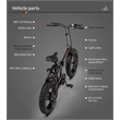 Afuera Living 500W Folding Electric Bike with 20-Inch Fat Tires