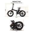 Afuera Living 500W Folding Electric Bike with 20-Inch Fat Tires