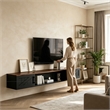 Afuera Living 80-Inch Black Floating TV Stand for TVs up to 80 Inch