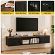 Afuera Living 80-Inch Black Floating TV Stand for TVs up to 80 Inch