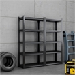 Afuera Living 72-Inch 5-Tier Heavy-Duty Metal Shelving Unit in Black