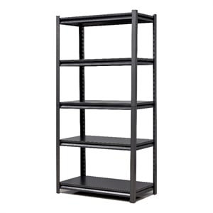 Afuera Living 72-Inch 5-Tier Heavy-Duty Metal Shelving Unit in Black