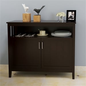 Afuera Living Brown Kitchen Sideboard and Buffet Server Cabinet