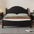 Afuera Living Contemporary Black Solid Wood Platform Queen Bed