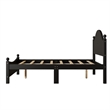 Afuera Living Contemporary Black Solid Wood Platform Queen Bed
