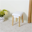 Afuera Living Contemporary White Solid Wood Makeup Vanity Stool