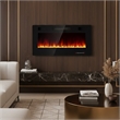 Afuera Living 36-Inch Ultra-Thin Black Recessed Electric Fireplace