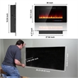 Afuera Living 36-Inch Ultra-Thin Black Recessed Electric Fireplace