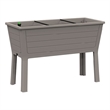 Afuera Living Contemporary Gray Resin Raised Garden Bed with Legs