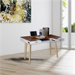 Afuera Living Contemporary Brown Wood Home Desk with Double Drawers