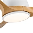 Afuera Living 52-Inch LED Ceiling Fan with Brown Wood Grain Blades
