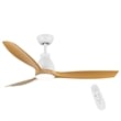 Afuera Living 52-Inch LED Ceiling Fan with Brown Wood Grain Blades