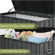 Afuera Living 200-Gallon Black Waterproof Outdoor Storage Box
