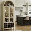 Afuera Living 70-Inch White Arched Wine Cabinet with 18-Bottle Rack