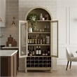 Afuera Living 70-Inch White Arched Wine Cabinet with 18-Bottle Rack