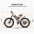 Afuera Living 1500W Electric Mountain Bike with 26-Inch Fat Tires