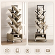 Afuera Living Gray 360-Degree Rotating Bookcase with Storage Cabinet