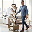 Afuera Living Gray 360-Degree Rotating Bookcase with Storage Cabinet