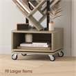 Afuera Living Gray 360-Degree Rotating Bookcase with Storage Cabinet