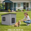 Afuera Living Contemporary Gray Resin Cat House for Small Pets