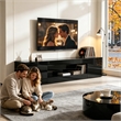 Afuera Living Contemporary 80-Inch Black High-Gloss Floating TV Stand