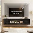Afuera Living Contemporary 80-Inch Black High-Gloss Floating TV Stand