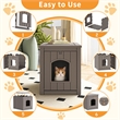 Afuera Living Gray Resin Cat House with Ventilated Grid Door