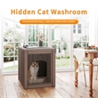 Afuera Living Gray Resin Cat House with Ventilated Grid Door