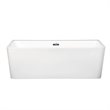 Afuera Living Contemporary White Freestanding Acrylic Soaking Bathtub