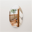 Afuera Living Contemporary Frameless Oval Wall-Mounted Accent Mirror