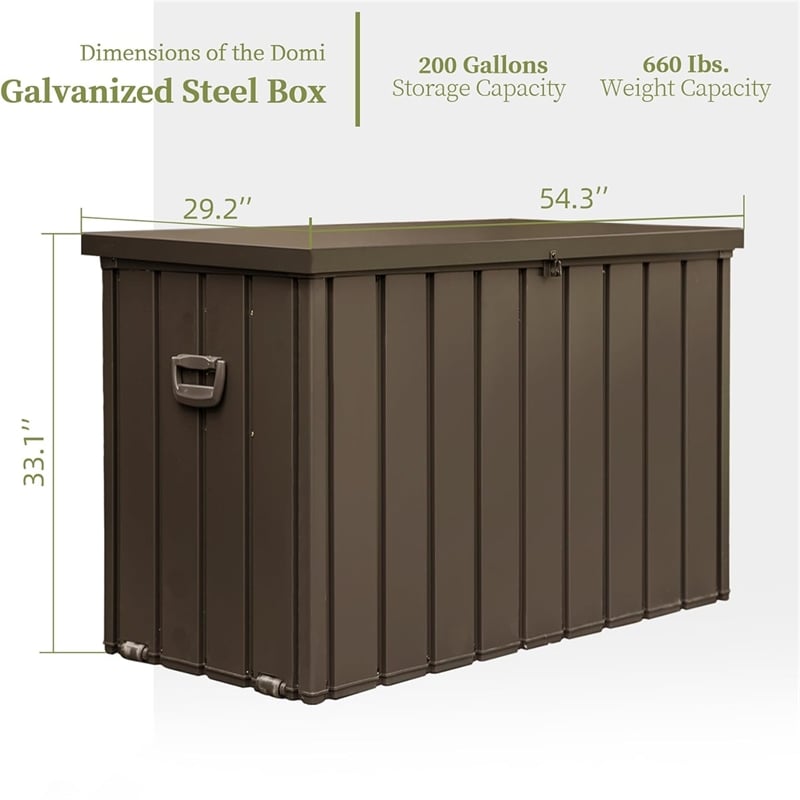 Afuera Living 200-Gallon Brown Waterproof Outdoor Storage Box