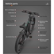 Afuera Living 500W Electric Fat Tire Bike with 36V Removable Battery
