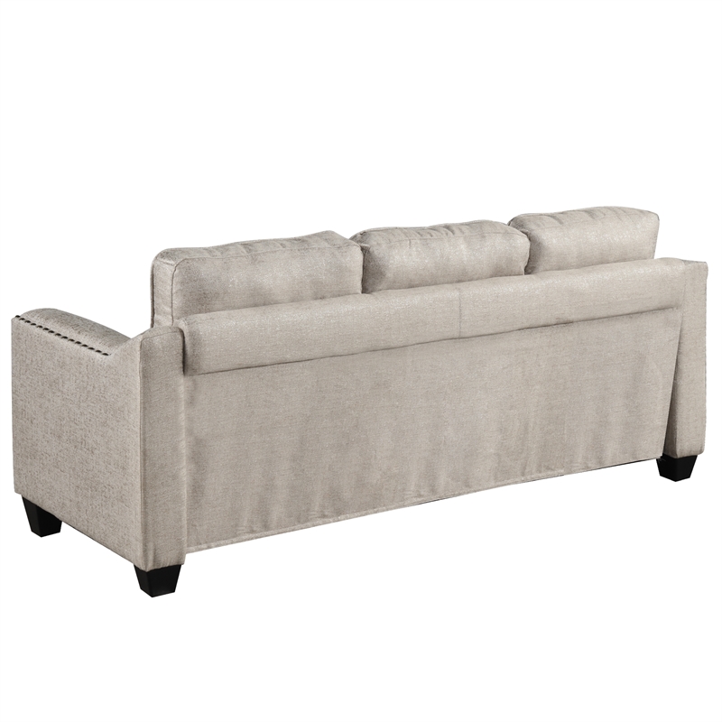 Afuera Living Contemporary Beige 3-Piece Linen Sectional Sofa Set