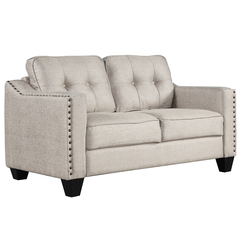 Afuera Living Contemporary Beige 3-Piece Linen Sectional Sofa Set